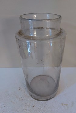 Pot de Pharmacie en verre blanc h 22.5 cm