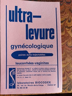 ULTRA- LEVURE  Gynécologique  ( buvard rose)