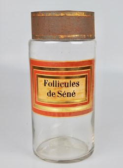 Flacon en verre Herboristerie grand modèle Pharmacie RAVASSE