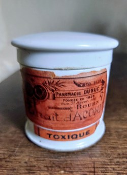 Pot à onguent céramique Extrait d'Aconit