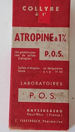 ATROPINE à 1% COLLYRE flacon 10 ml P. O. S.
