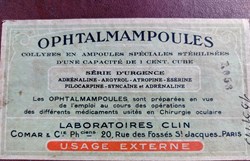 OPHTALMAMPOULES Série D'URGENCE