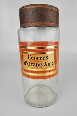 Flacon en verre Herboristerie grand modèle Pharmacie RAVASSE