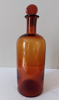 Flacon (2) 25 cm verre ambré