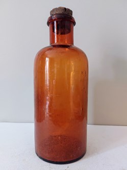 Bouteille de Pharmacie verre ambré H23 cm