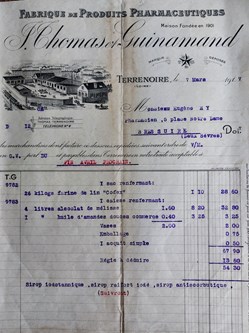 Facture J. THOMAS et GUINAMAND 7 mars 1917