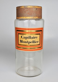 Flacon en verre Herboristerie très grand modèle Pharmacie RAVASSE