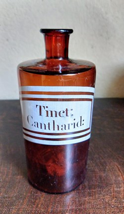 SN - Tinct : Cantharid : Bouteille verre ambré Goulot pm