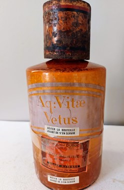 Flacon verre ambré - "Aq: VitaeVetus" - Eau sédative de Raspail