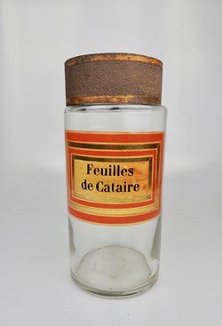 Flacon en verre Herboristerie grand modèle Pharmacie RAVASSE