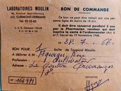 Taupicid Moulin / Bons de commande 1966