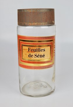 Flacon en verre Herboristerie grand modèle Pharmacie RAVASSE