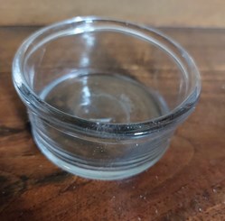 Coupelle de Pharmacie en verre Hauteur 3,5 cm