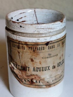 Pot à onguent "Extrait Aqueux de Boldo"
