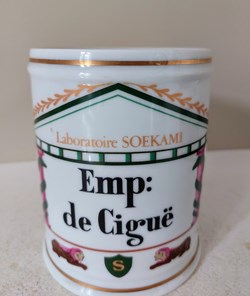 Pot à onguent " EMP: de Ciguë" Porcelaine.