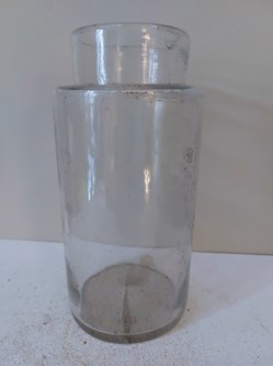 Pot de Pharmacie en verre blanc h 20 cm