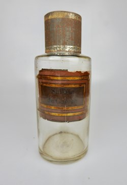 Flacon en verre petit modèle Pharmacie RAVASSE