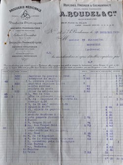 Facture A. ROUDEL 27 déc. 1916