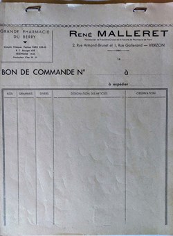 Bons de commande - René. Malleret Vierzon