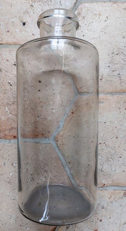 Flacon cylindrique 27 cm en verre