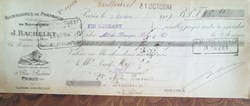 Lettre de change J.Bachelet Paris 1917