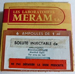 SOLUTÉ INJECTABLE de PROCAÏNE MÉRAM
