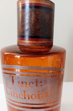 Flacon verre ambré "Tinct : Cinchonae"