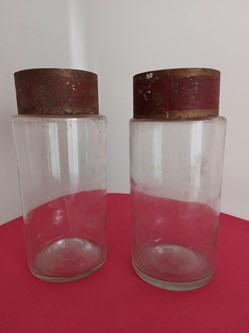 Pots en verre (lot de deux)