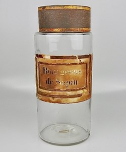 Flacon en verre Herboristerie très grand modèle Pharmacie RAVASSE
