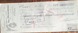 Lettre de change DUMONTIER ROUEN  1917