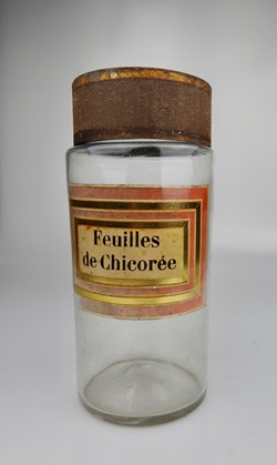 Flacon en verre Herboristerie grand modèle Pharmacie RAVASSE