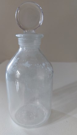 Flacon verre transparent bouchon en verre