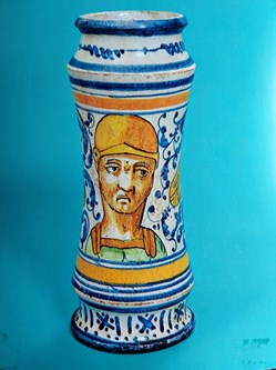 ROUSSEL N°45 Pot de Pharmacie - Faience de ROUEN 1548