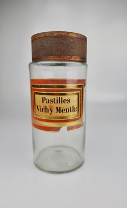 Flacon en verre Herboristerie grand modèle Pharmacie RAVASSE