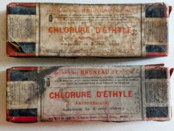 CHLORURE D'ÉTHYLE 2 ampoules 3 CC.