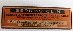 SÉRUM ANTIDIPHTERIQUE ( ampoule 10 cc) CLIN