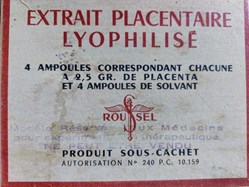 EXTRAIT PLACENTAIRE LYOPHILISÉ 4 Ampoules
