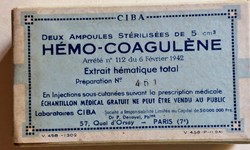 HÉMO - COAGULÈNE 2 ampoules de 5 cm3