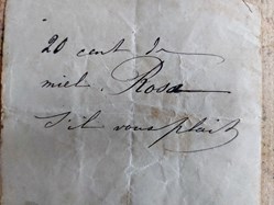 Commande manuscrite d'un client