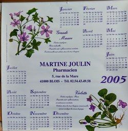 CALENDRIER 2005 _ Grande Mauve + Violette