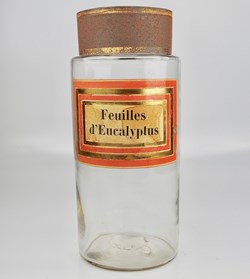 Flacon en verre Herboristerie très grand modèle Pharmacie RAVASSE