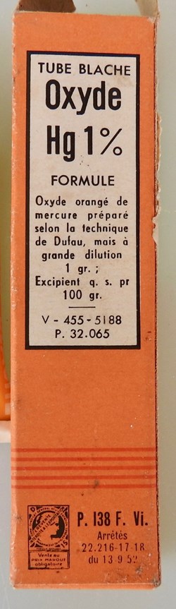 TUBE Blache Oxyde de Hg 1%