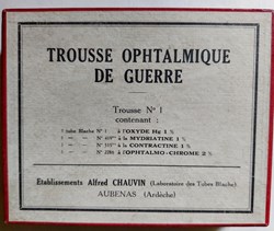 Trousse Ophtalmique de Guerre/Tubes Blache