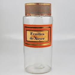 Flacon en verre Herboristerie très grand modèle ¨Pharmacie RAVASSE