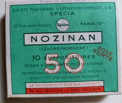 NOZINAN 10 suppositoires 50 mg SPECIA