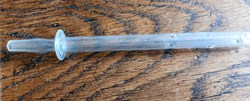 Tube en verre droit percé à 3 niveaux 19 cm