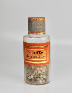 Flacon en verre petit modèle Pharmacie RAVASSE