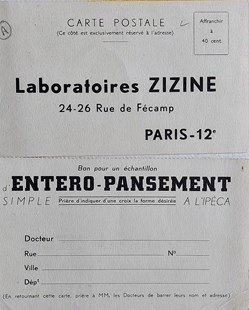 ENTERO-PANSEMENT LABO. ZIZINE