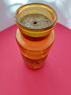 Pot verre ambré " Magnésie lourde"