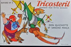 TRICOSTERIL Pansements 3 - Buvard N3 - "Don Quichotte et Sancho Pança"